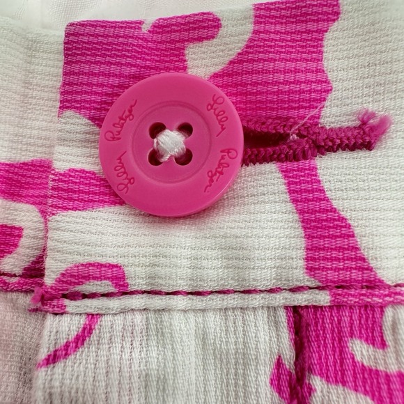 Lilly Pulitzer Buttercup Shorts Pink Tusk In Sun 15382 Scalloped Hem Preppy Sz 2 - Picture 6 of 11